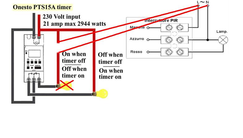 come collegare un temporizzatore 