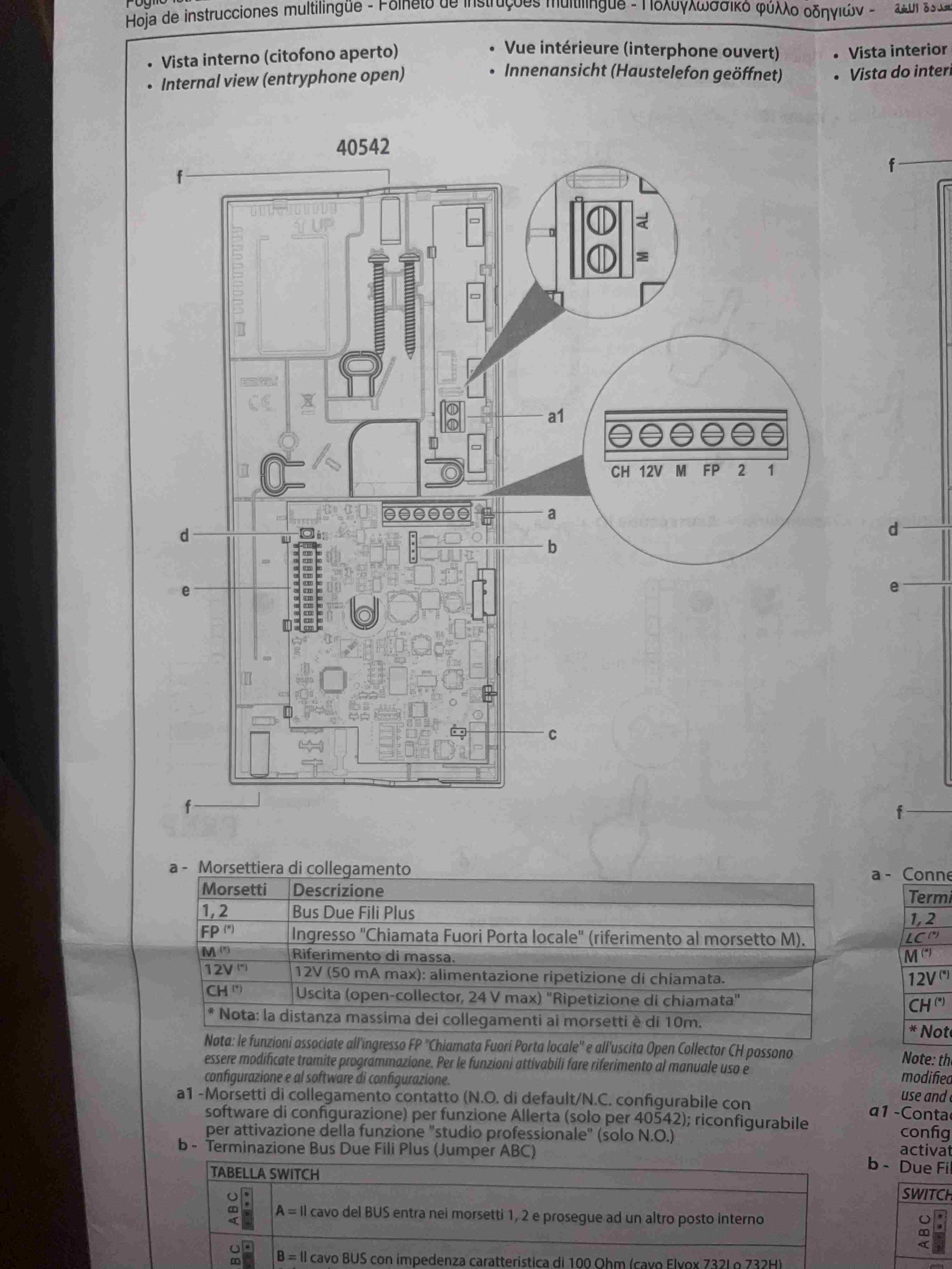 Sostituzione Citofono 1 006 Vimar Citofoni Videocitofoni E 
