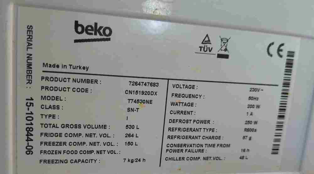 etrichetta Frigo Beko T74530Ne.jpg